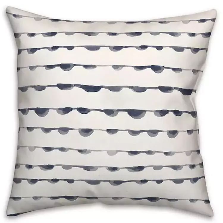 Sale Blue Watercolor Dot Chain Pattern Pillow Pillows