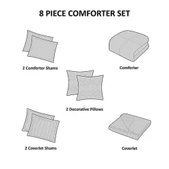 Kirklands Home Comforters|Blue Watercolor 8-pc. Full/Queen Comforter Set