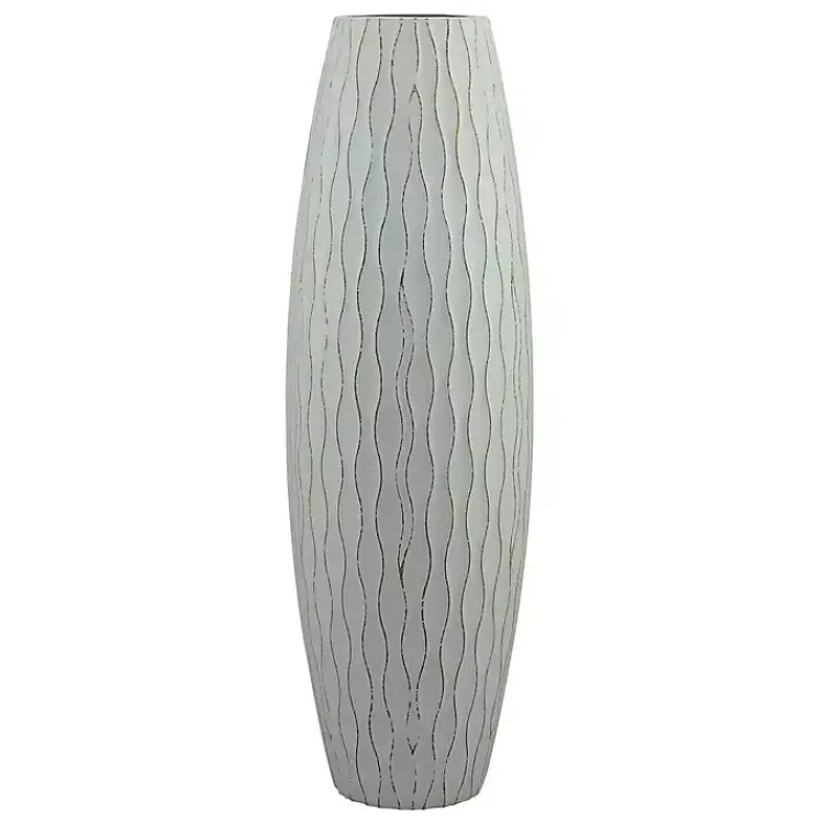 Sale Wave Wood Vase, 16 in. Vases