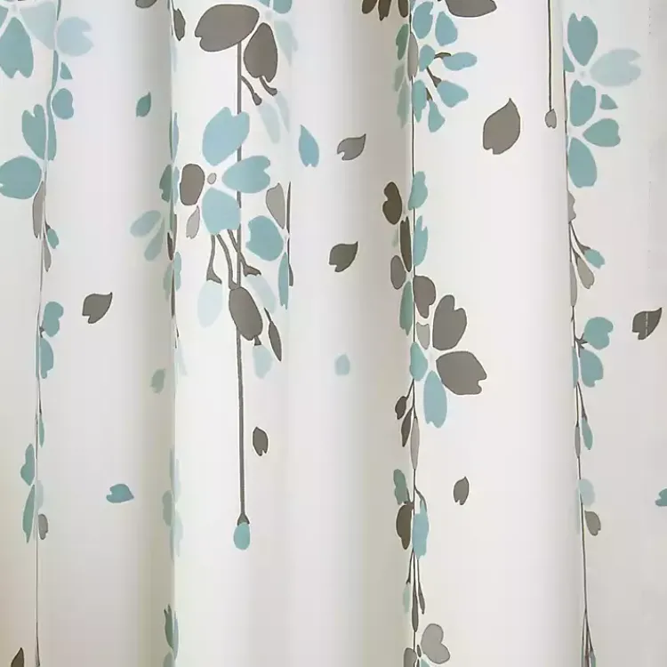 Kirklands Home Curtains & Drapes|Blue Weeping Flower Curtain Panel Set, 95 in.
