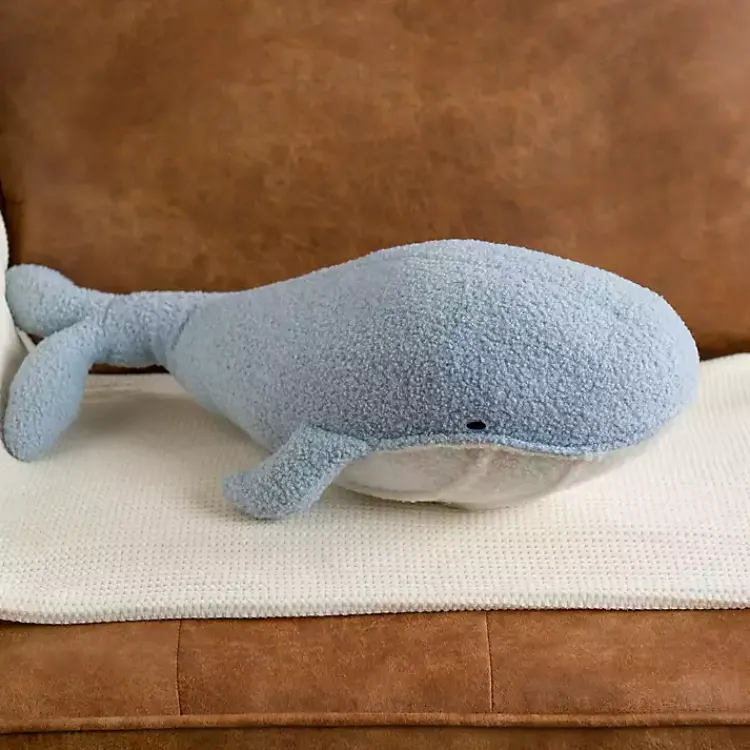 Sale Blue Whale Boucle Pillow Pillows