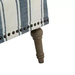 Kirklands Home Accent Chairs|Blue White Stripe Upholstered Accent Chair