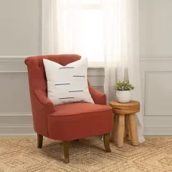 Sale Blue Woven Lines Throw Pillow Pillows