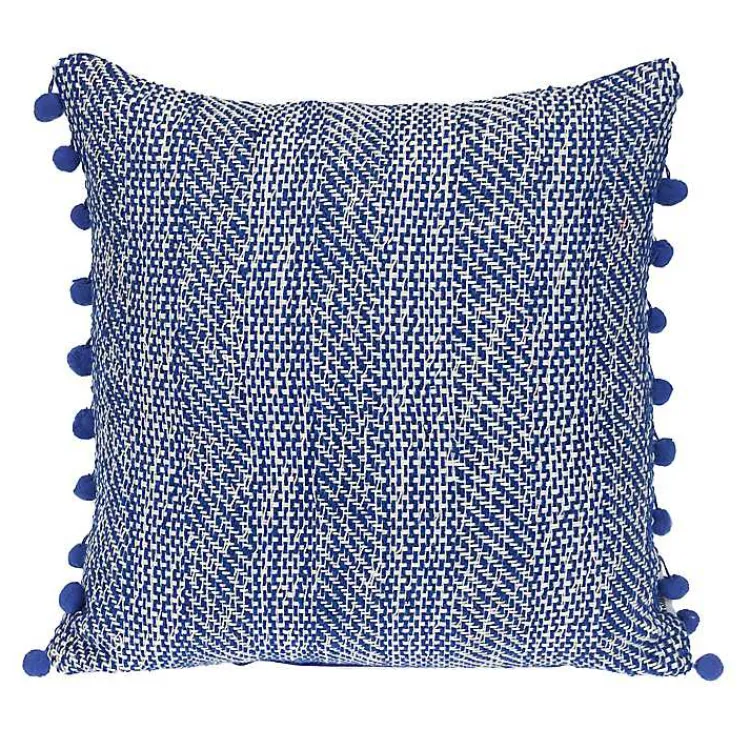 Clearance Woven Pom Pom Pillow Pillows