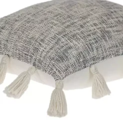 Hot Blue Woven Texture Tassel Pillow Pillows