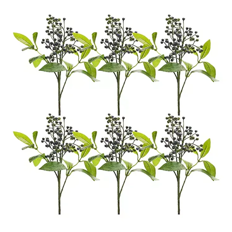 Outlet Blueberry Foliage Sprays, Set of 6 Stems & Bouquets