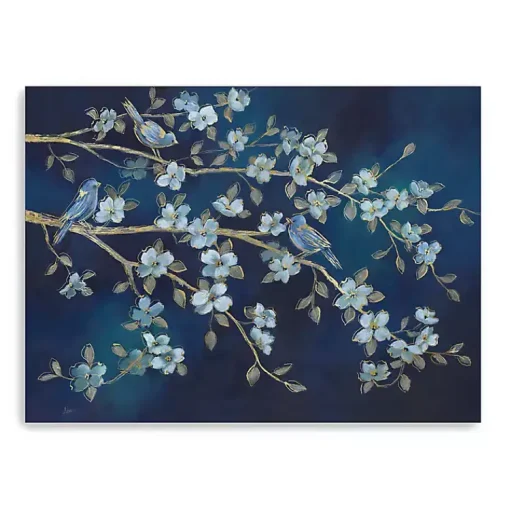 Kirklands Home Canvas Art|bird Conference Giclee Canvas Print, 48x36 in. Blue