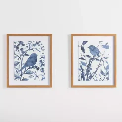 Kirklands Home Framed Art|Bluebird on Branch II Framed Art Print