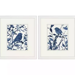 Kirklands Home Framed Art|Bluebird Silhouette Framed Art Prints, Set of 2