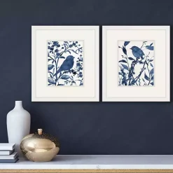 Kirklands Home Framed Art|Bluebird Silhouette Framed Art Prints, Set of 2
