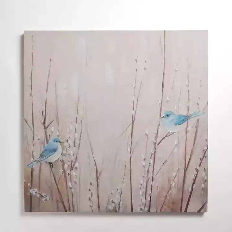 Kirklands Home Canvas Art|Bluebirds on Willow Canvas Art Print