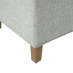 Kirklands Home Benches & Ottomans|Blue-Gray Upholstered Soft-Close Storage Bench