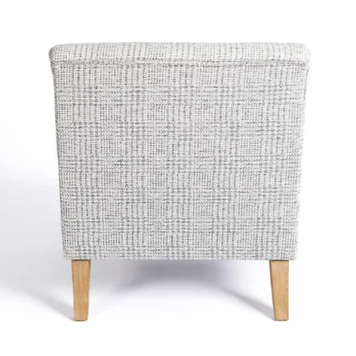 Kirklands Home Accent Chairs|Blue-Grey Houndstooth 2-pc. Chair and Ottoman Set