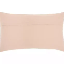 New Blush Beaded Floral Motif Lumbar Pillow Pillows