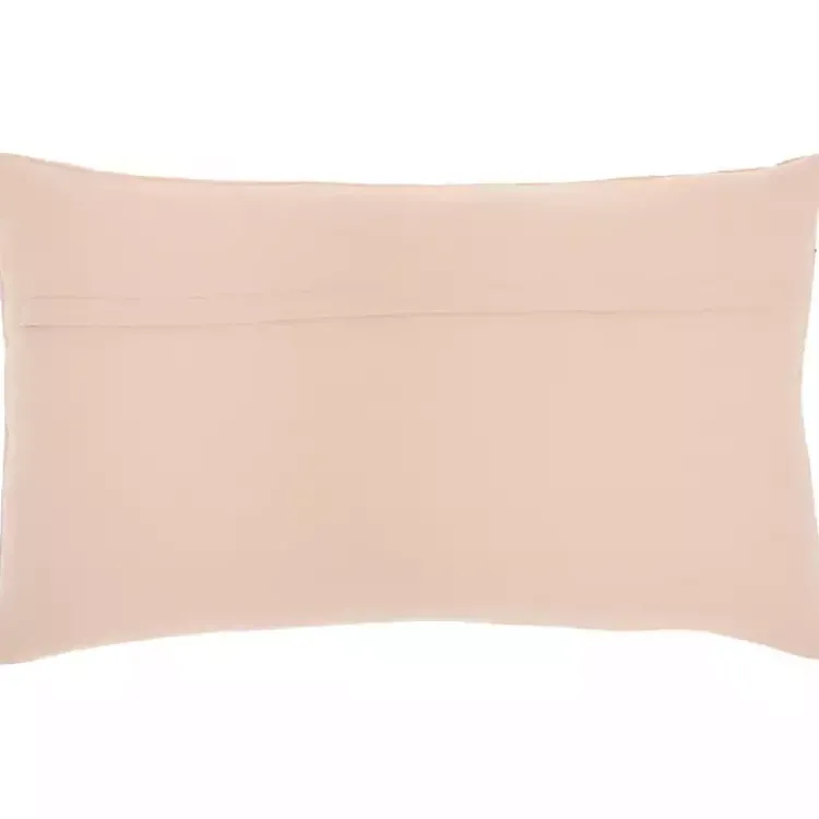 New Blush Beaded Floral Motif Lumbar Pillow Pillows