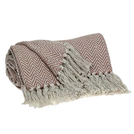 Sale Blush Chevron Cotton Handloomed Tassel Throw Blankets & Throws