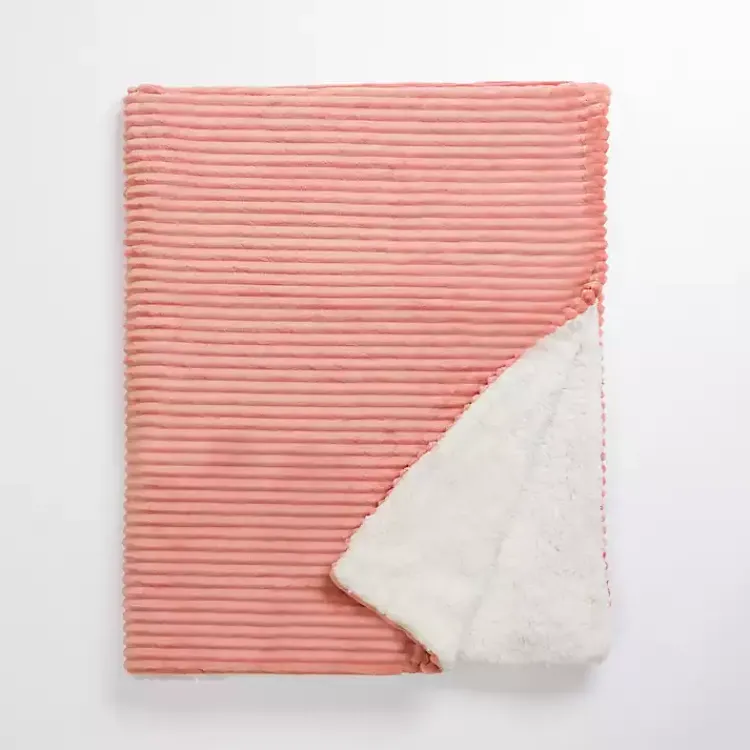 Best Blush Corduroy Sherpa Throw Blankets & Throws