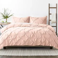 Kirklands Home Duvets|Blush Pinched 2-pc. Twin Duvet Cover Set Pink