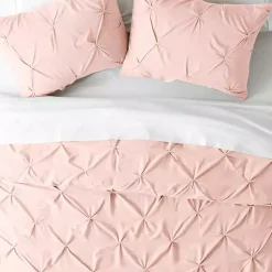 Kirklands Home Duvets|Blush Pinched 2-pc. Twin Duvet Cover Set Pink