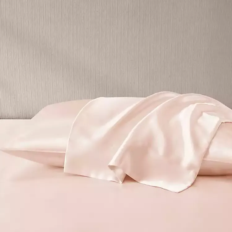 Kirklands Home Bed Sheets|Blush Satin Standard 2-pc. Pillow Case Set Pink