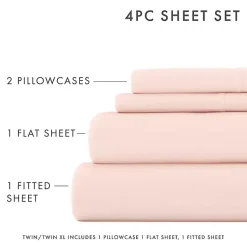 Kirklands Home Bed Sheets|Blush Ultra Soft 4-pc. Full Sheet Set Pink