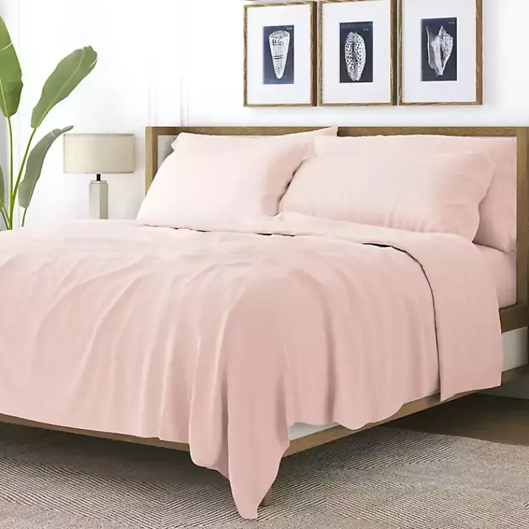 Kirklands Home Bed Sheets|Blush Ultra Soft 4-pc. Twin XL Sheet Set Pink