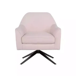 Kirklands Home Accent Chairs|Blush Velvet Swivel Accent Chair Pink