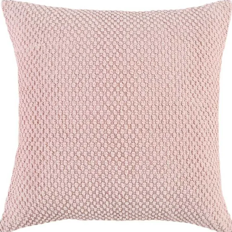 Online Blush Woven Nubby Pillow Pillows
