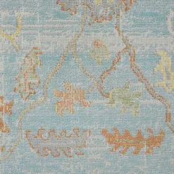 Kirklands Home Area Rugs|Bohemian Gretna Aqua Beige Accent Rug, 2x3