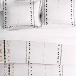 Kirklands Home Duvets|Bohemian Stripe 2-pc. Twin Duvet Cover Set White