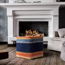 Sale Boho Turkish Stripe Ultra-Soft Pouf Poufs & Floor Cushions