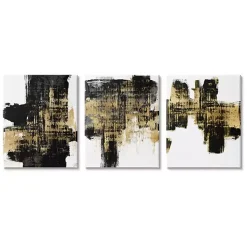 Kirklands Home Canvas Art|Bold Brushstrokes Canvas Art Print, Set of 3