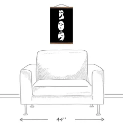 Hot Boo Bats Hanging Halloween Wall Art Halloween