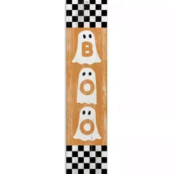 Clearance Boo Ghosts Checkered Porch Board Halloween