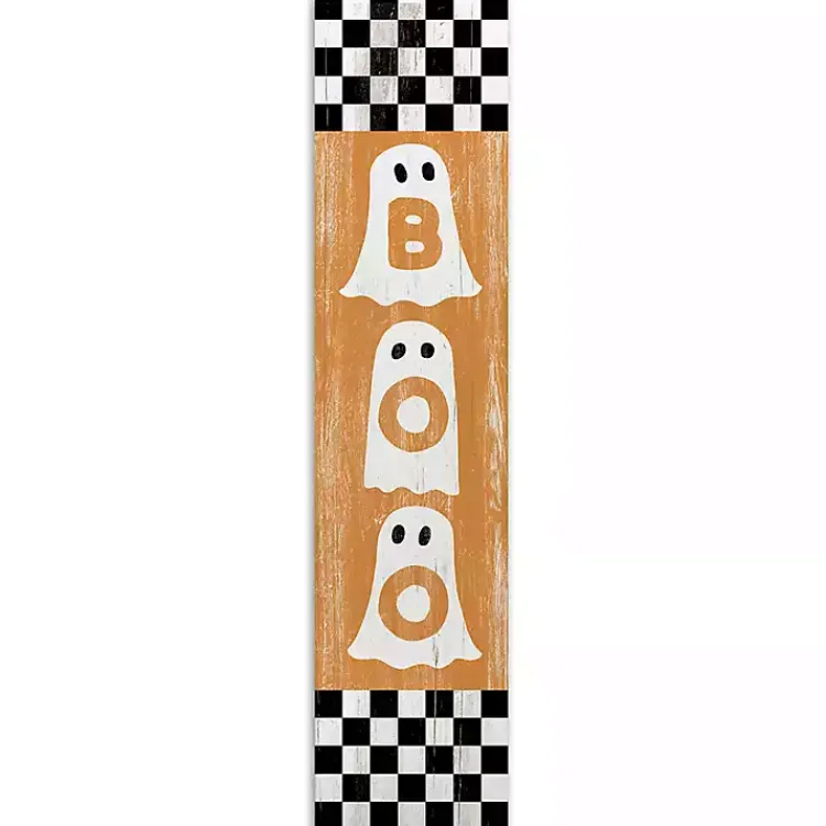 Clearance Boo Ghosts Checkered Porch Board Halloween