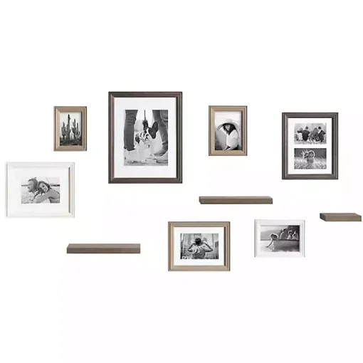 Kirklands Home Gallery Wall Frames|Bordeaux 10-pc. Gallery Wall Frame and Shelf Set