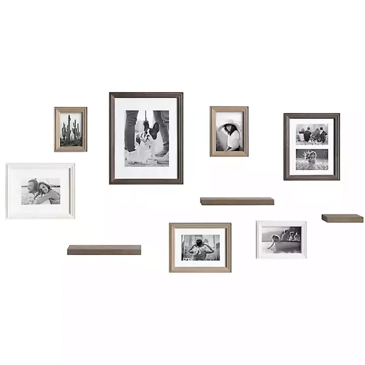 Kirklands Home Gallery Wall Frames|Bordeaux 10-pc. Gallery Wall Frame and Shelf Set