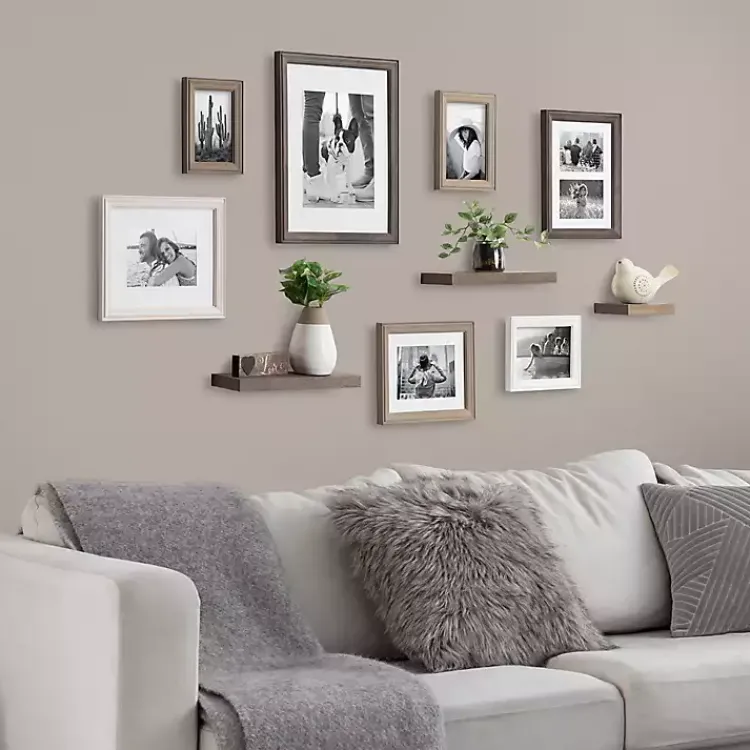 Kirklands Home Gallery Wall Frames|Bordeaux 10-pc. Gallery Wall Frame and Shelf Set