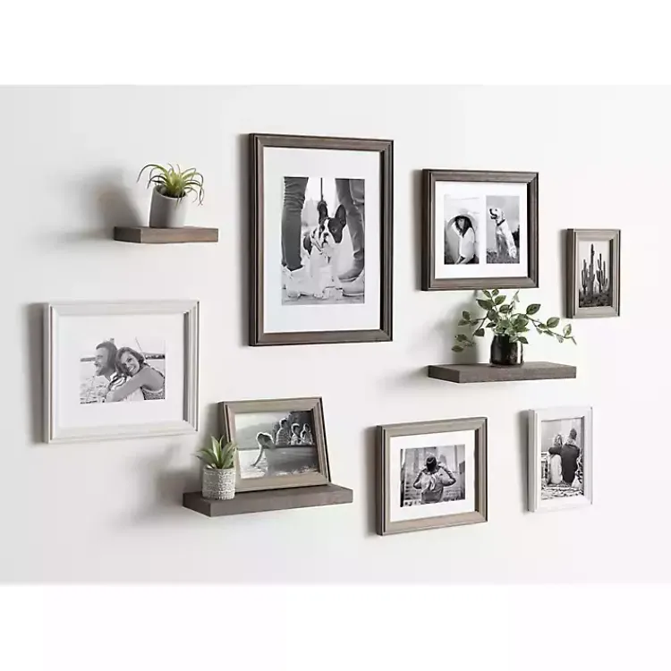 Kirklands Home Gallery Wall Frames|Bordeaux 10-pc. Gallery Wall Frame and Shelf Set