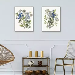 Kirklands Home Canvas Art|Botana 2-pc. Framed Canvas Art Print Set White