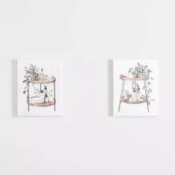 Kirklands Home Canvas Art|Botanical Trays Canvas Art Prints, Set of 2
