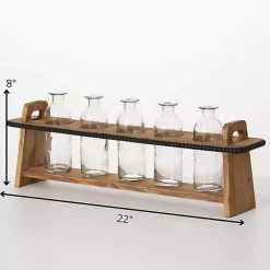 Online Bottle Vase Runner with Wooden Stand Vases
