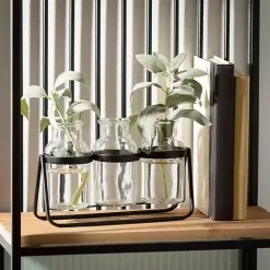 Online Bottle Vase Trio on Metal Stand Vases