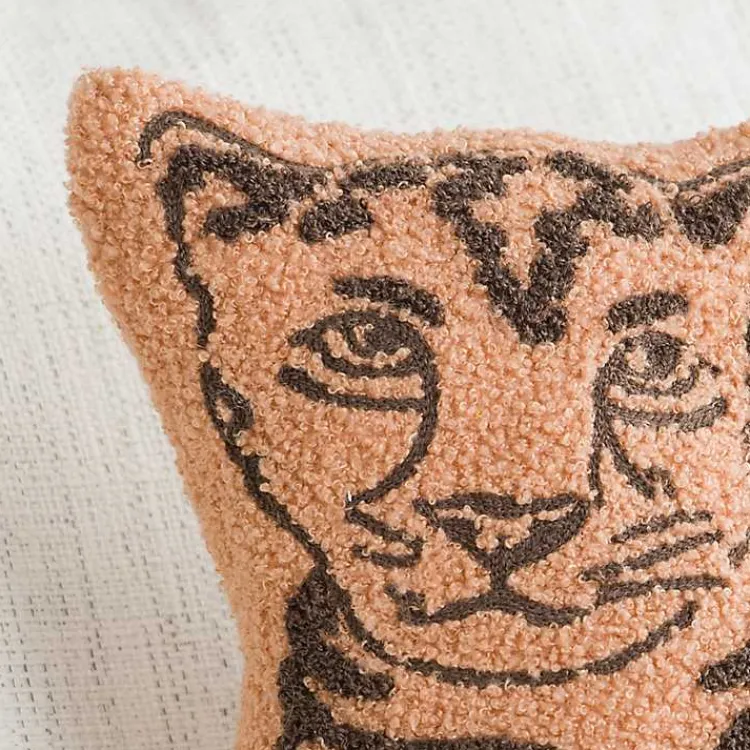 Outlet Boucle Leopard Shaped Accent Pillow Pillows