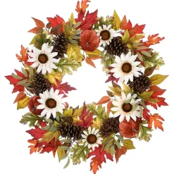 Outlet Bountiful Sunflowers Autumn Blend Wreath Wreaths