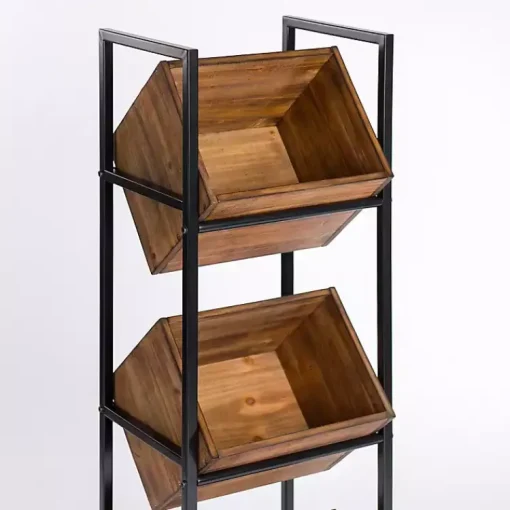Kirklands Home Office Furniture|3-Box Standing Storage Rack