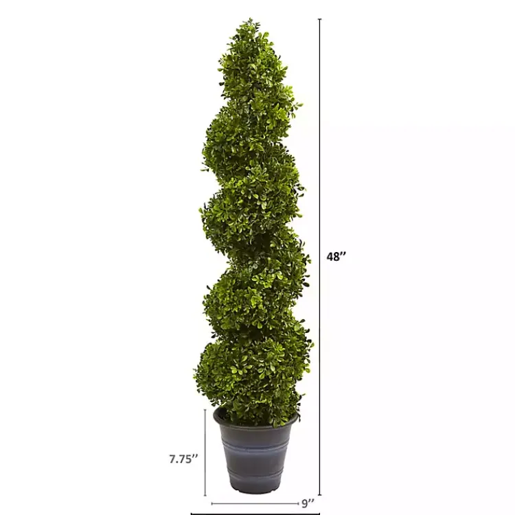 Boxwood Spiral Topiary, 48 in. Trees & Topiaries