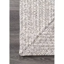 Kirklands Home Outdoor Rugs|Braided Leah Indoor/Outdoor Area Rug, 3x5 Ivory