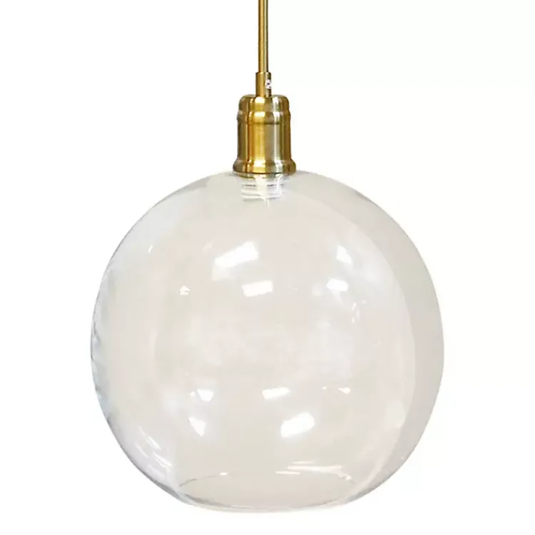 Kirklands Home Chandeliers & Pendant Lighting|Brass Glass Globe Pendant Light Gold