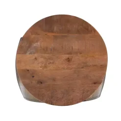 Kirklands Home Coffee Tables|Brass Hammered Drum Storage Coffee Table Brown